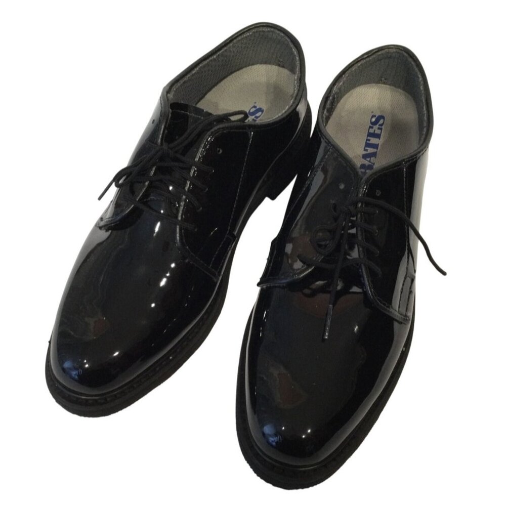 Bates Lites Mens High Gloss Patent Faux Leather Lace-Up Oxford Shoes Size 6D